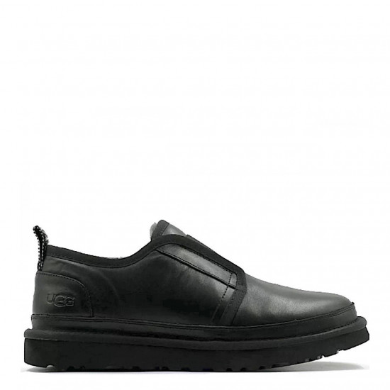 UGG Mens Slippers Flex Leather Black 