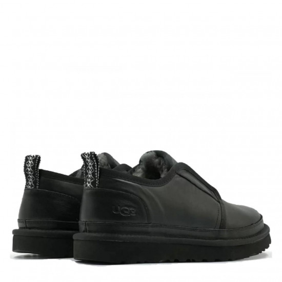 UGG Mens Slippers Flex Leather Black 