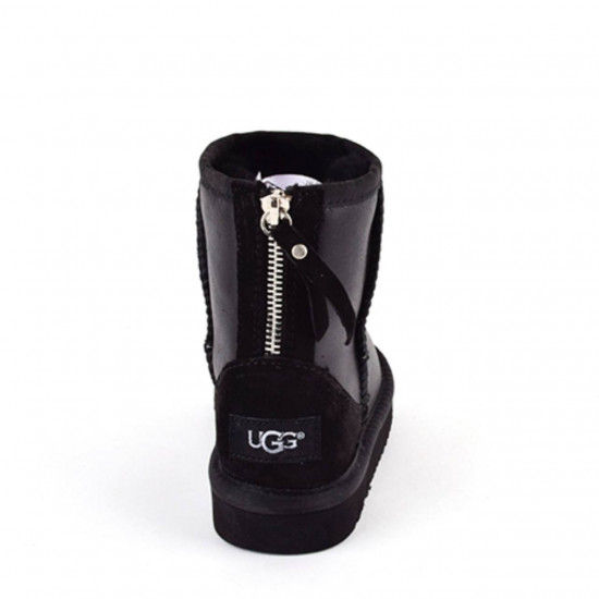 UGG Kids Classic Zip Short Metallic Black 