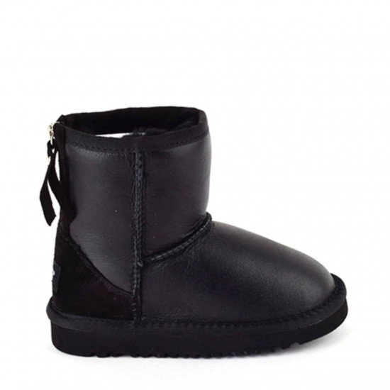 UGG Kids Classic Zip Short Metallic Black 