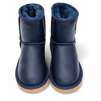 UGG Kids Classic Short Metallic Navy 