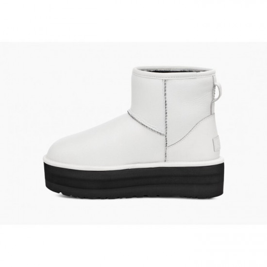 UGG Classic Mini Platform Leather White