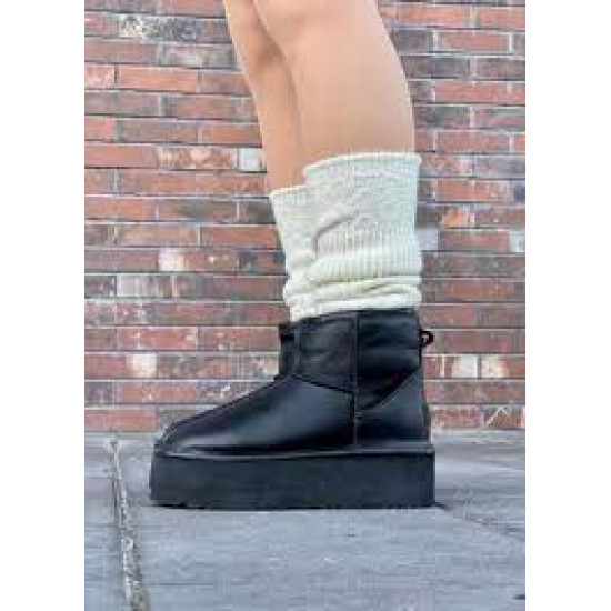 UGG Classic Mini Platform Leather Black