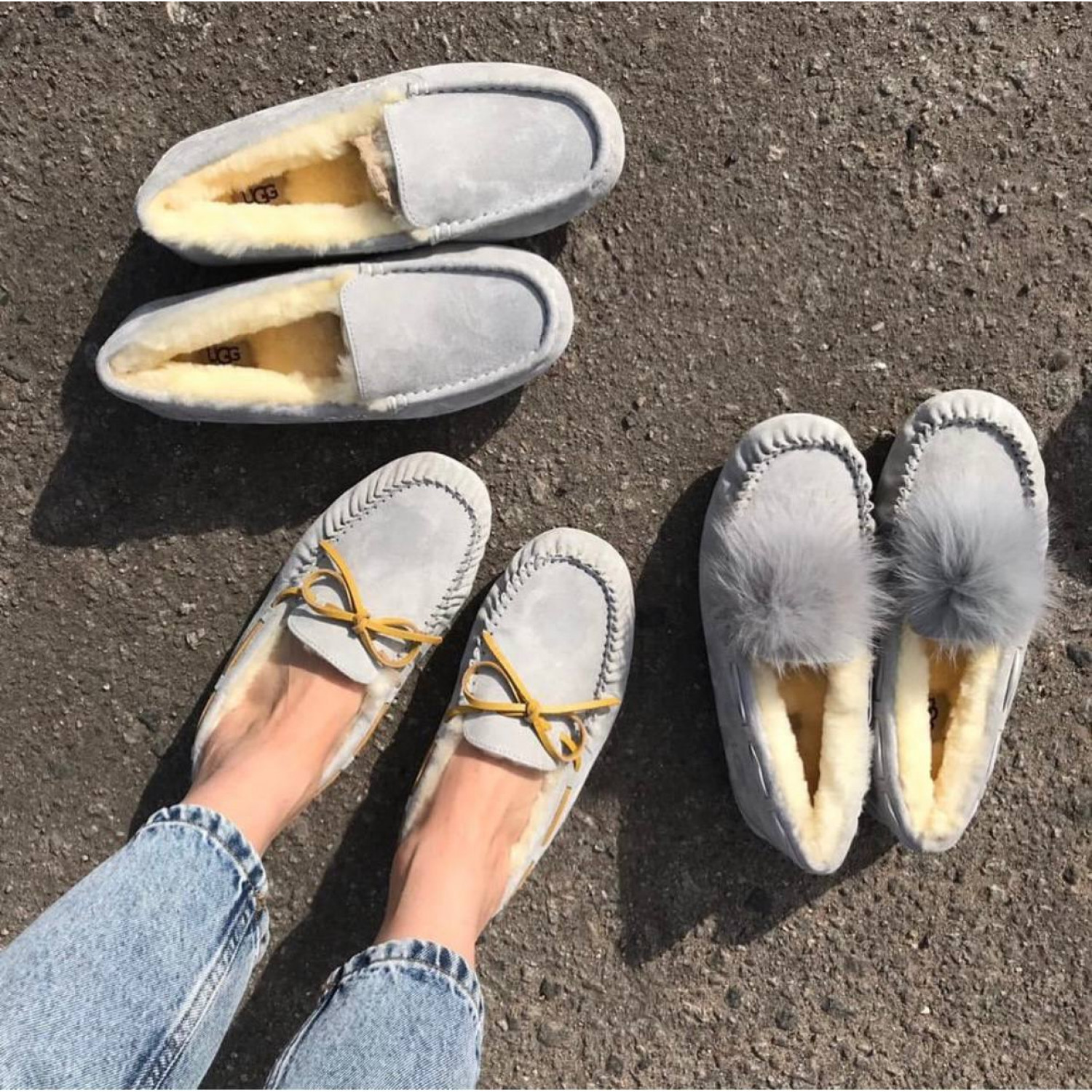 UGG Dakota Pom Pom Grey
