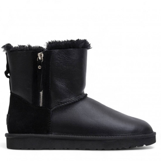 UGG Mens Classic Mini Double Zip Metallic Black 