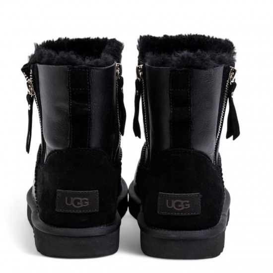 UGG Mens Classic Mini Double Zip Metallic Black 