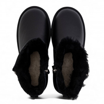 UGG Mens Classic Mini Double Zip Metallic Black 