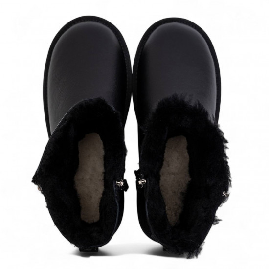UGG Mens Classic Mini Double Zip Metallic Black 