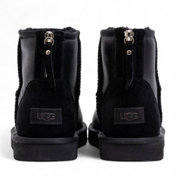 UGG Mens Classic Mini Zip Metallic Black 
