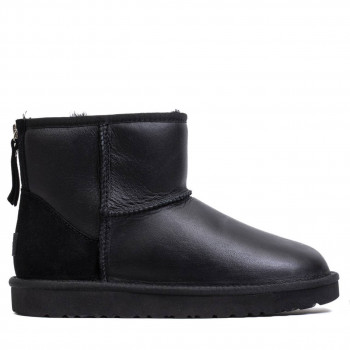 UGG Mens Classic Mini Zip Metallic Black 