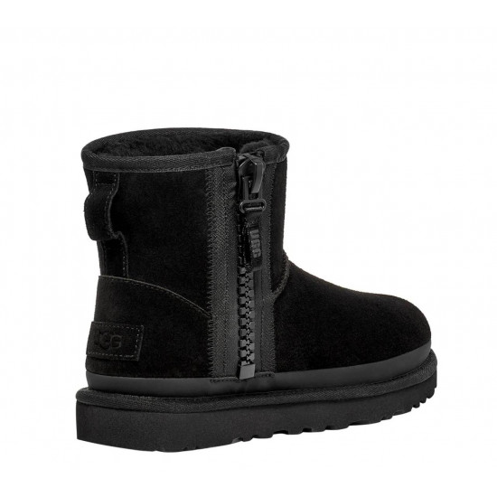 UGG Classic Mini Zipper Tape Logo Black