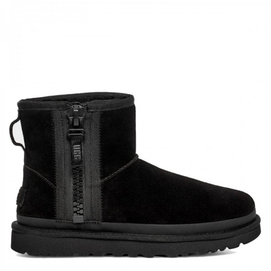 UGG Classic Mini Zipper Tape Logo Black
