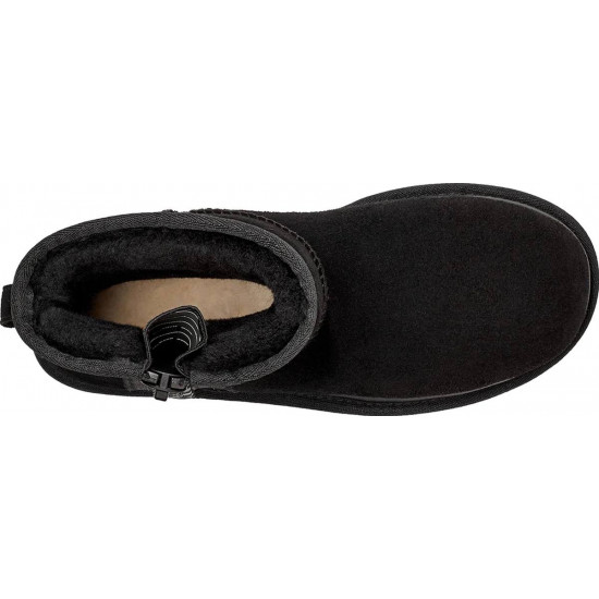 UGG Classic Mini Zipper Tape Logo Black