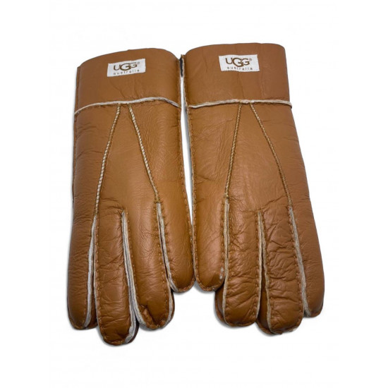UGG Women's Sheepskin Glove Metallic Chestnut