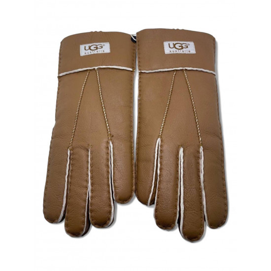 Women's Sheepskin Glove Metallic Chestnut