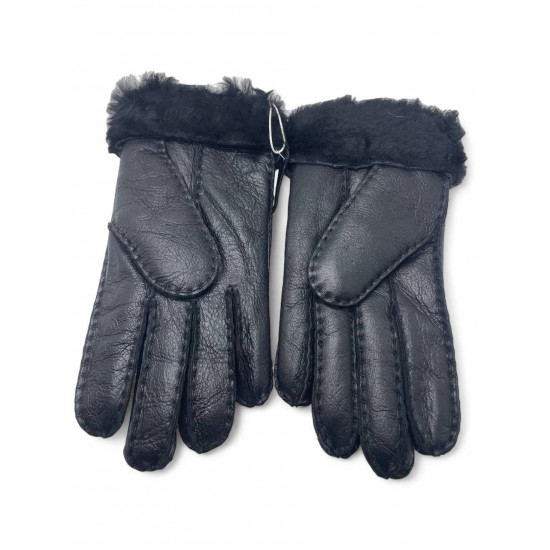 UGG Women's Sheepskin Glove Metallic Black