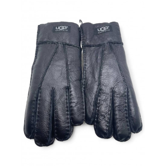 Women's Sheepskin Glove Metallic Black