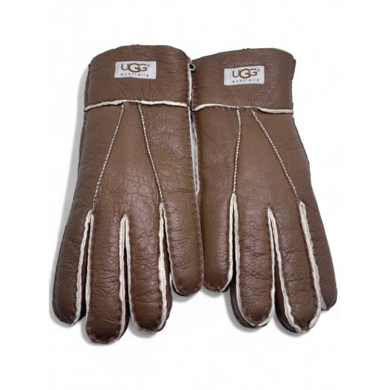 UGG Women's Sheepskin Glove Metallic Chocolate