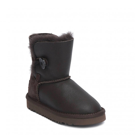 UGG Kids Bailey Button Metallic Chocolate 