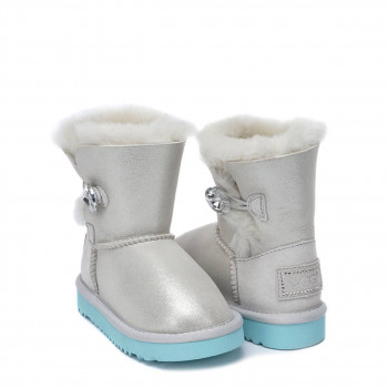 UGG Kids Bailey Button I Do White 
