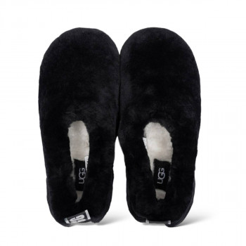 UGG Hailey Fluff Slippers Black
