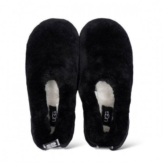 UGG Hailey Fluff Slippers Black
