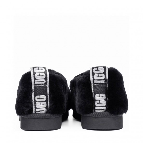 UGG Hailey Fluff Slippers Black