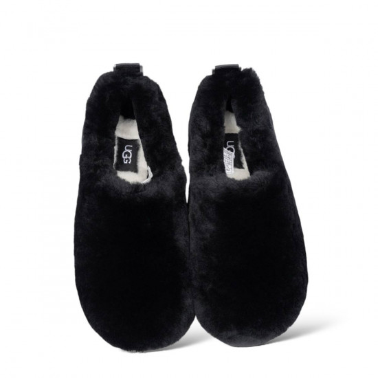 UGG Hailey Fluff Slippers Black