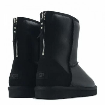 UGG Classic Short Zip Metallic Black