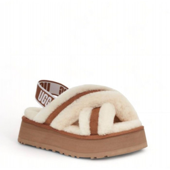 UGG Disco Cross Slide Chestnut