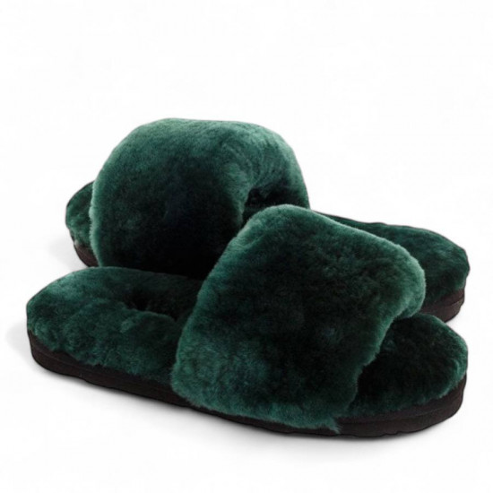 UGG Fluff Slide Slippers Green
