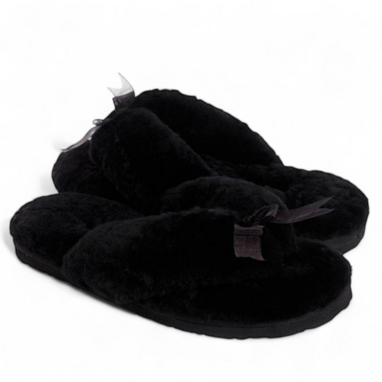 UGG Fluff Flip Flop Black