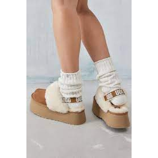 UGG Funkette Suede Platform Chestnut