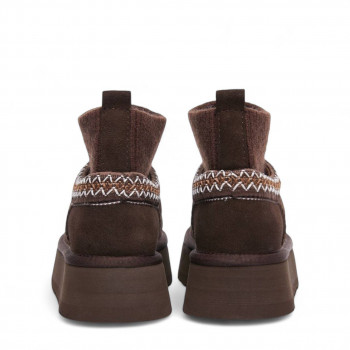 UGG Tazz Platform Knit Chocolate