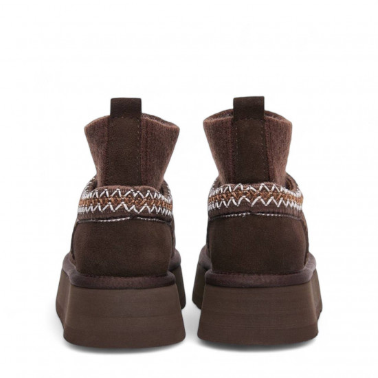UGG Tazz Platform Knit Chocolate